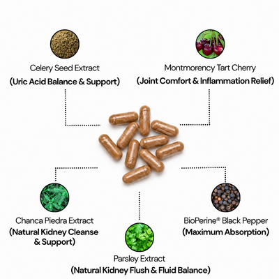 Uric Acid Support Capsules (1,404mg)