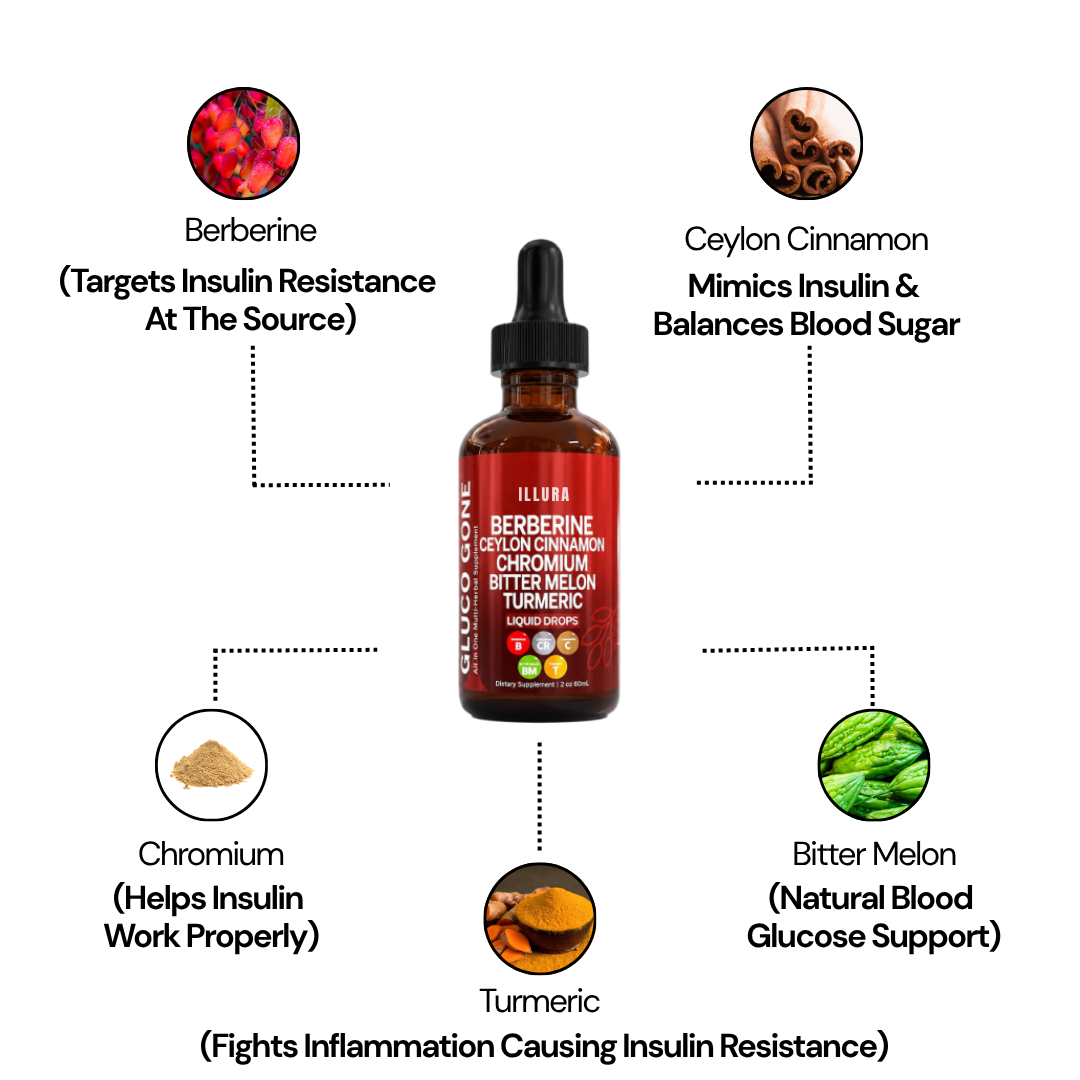 Berberine + Ceylon Cinnamon A1C Support Drops (500mg)