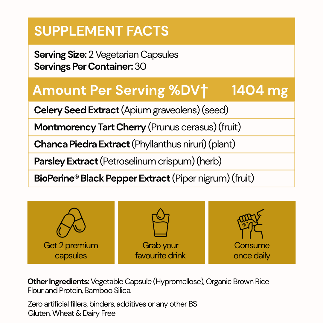 Uric Acid Support Capsules (1,404mg)