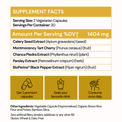Uric Acid Support Capsules (1,404mg)
